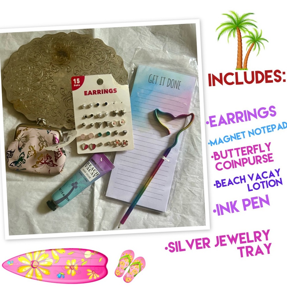 Kids Accessories Set with Earrings and Butterfly Coin Purse